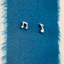 Load image into Gallery viewer, Dainty Music Notes Stud Earrings