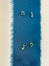 Load image into Gallery viewer, Dainty Music Notes Stud Earrings