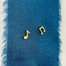 Load image into Gallery viewer, Dainty Music Notes Stud Earrings