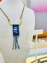 Load image into Gallery viewer, Woven Indigo Tassel Necklaces