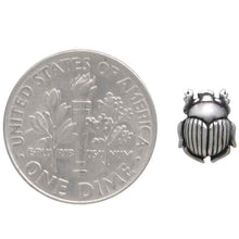 Load image into Gallery viewer, Sterling Silver or Bronze Scarab Post Earrings 8x7mm: Bronze
