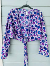 Load image into Gallery viewer, Boho Block Print Cotton Wrap Tops

