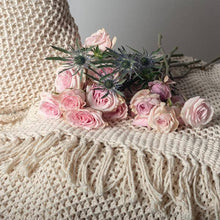 Load image into Gallery viewer, Knitted Cream Cotton Throw
