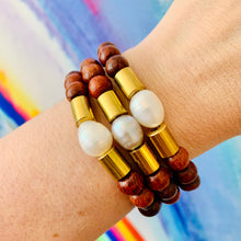 Load image into Gallery viewer, Rosewood Pearl Bracelet

